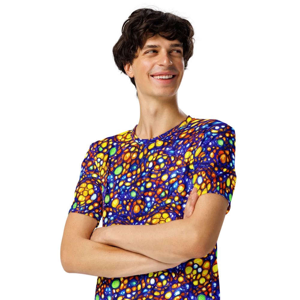 Cobalt Nectar on Men's Crew Neck T-Shirt — Left Front