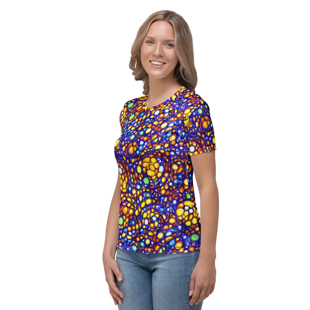 Cobalt Nectar on Women's Crew Neck T-Shirt — Left
