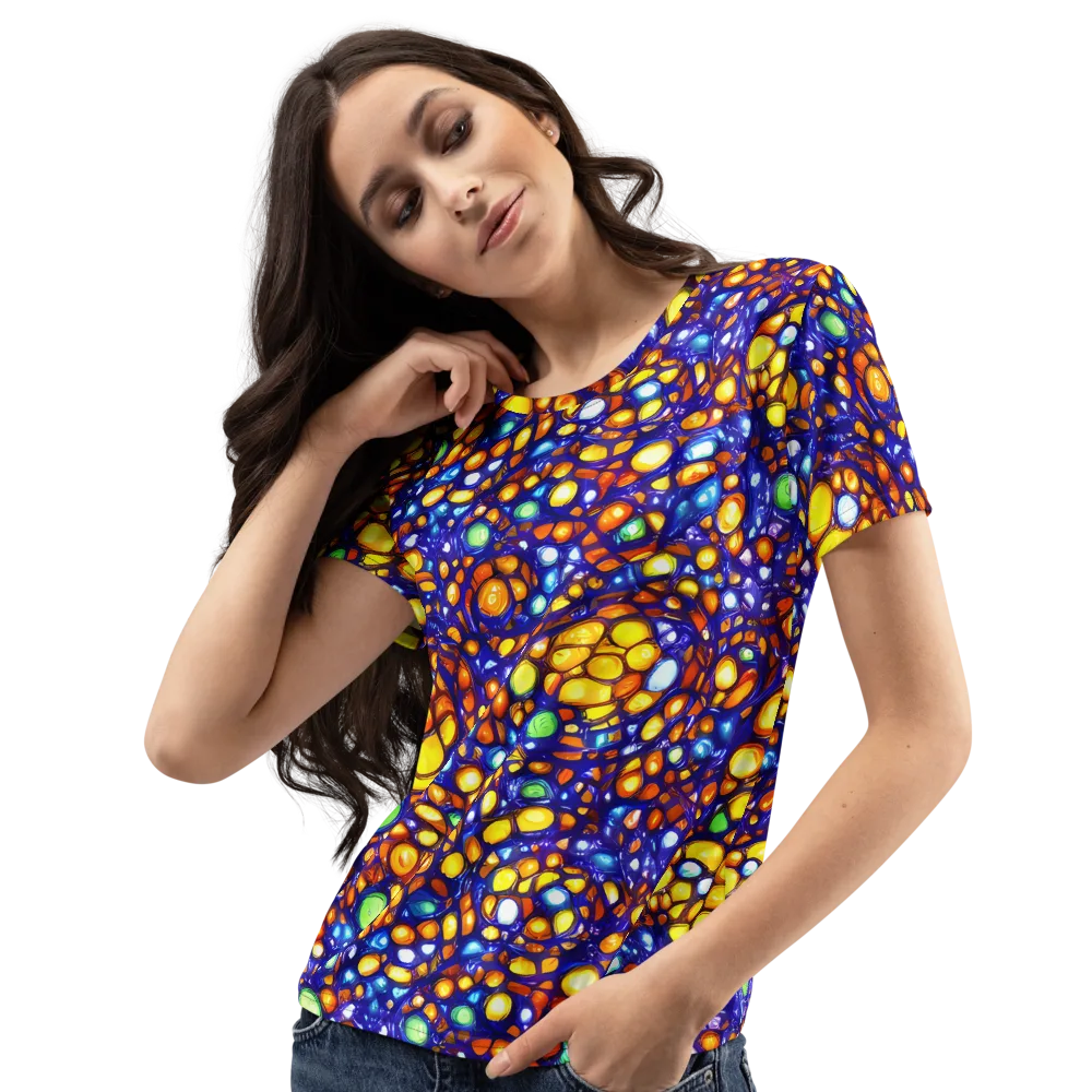 Cobalt Nectar on Women's Crew Neck T-Shirt — Left Front
