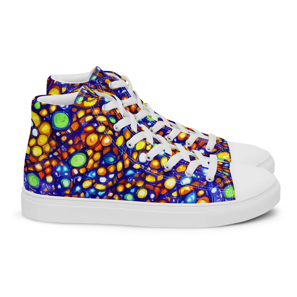 Cobalt Nectar on Women's High Top Canvas Shoes — Right