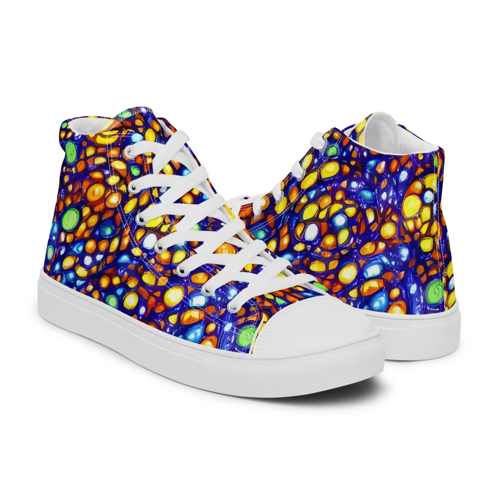 Cobalt Nectar on Women's High Top Canvas Shoes — Right