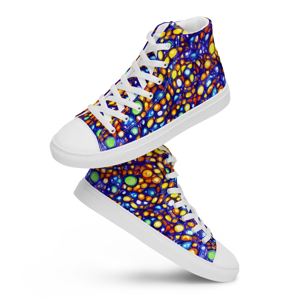 Cobalt Nectar on Women's High Top Canvas Shoes — Front