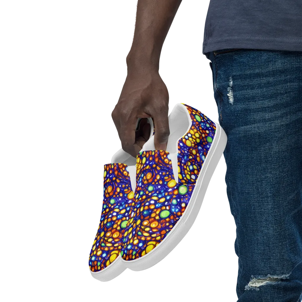 Cobalt Nectar on Men's Slip-On Canvas Shoes — Left Front
