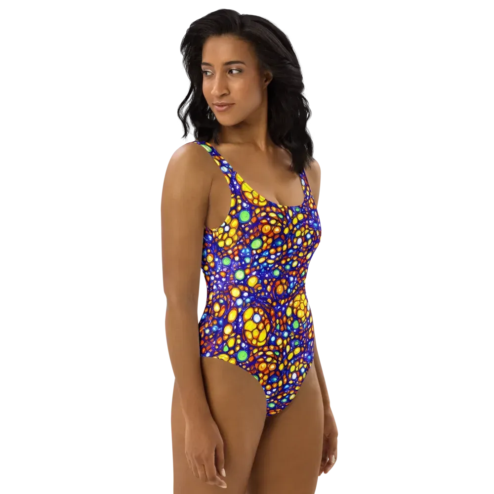 Cobalt Nectar on One-Piece Swimsuit — Right