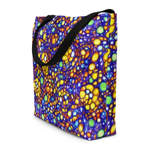 Cobalt Nectar on a Large Tote Bag W/ Pocket