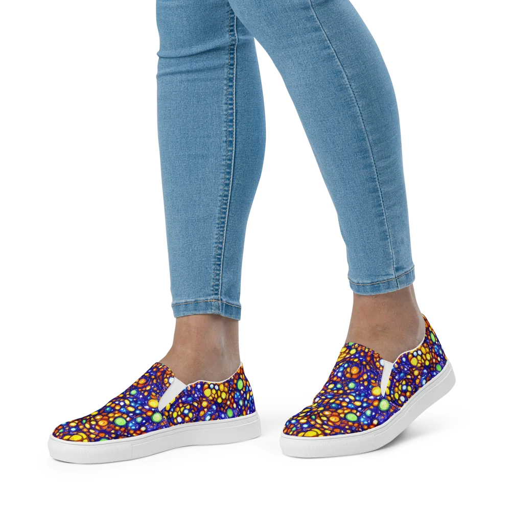 Cobalt Nectar on Women's Slip-On Canvas Shoes — Front