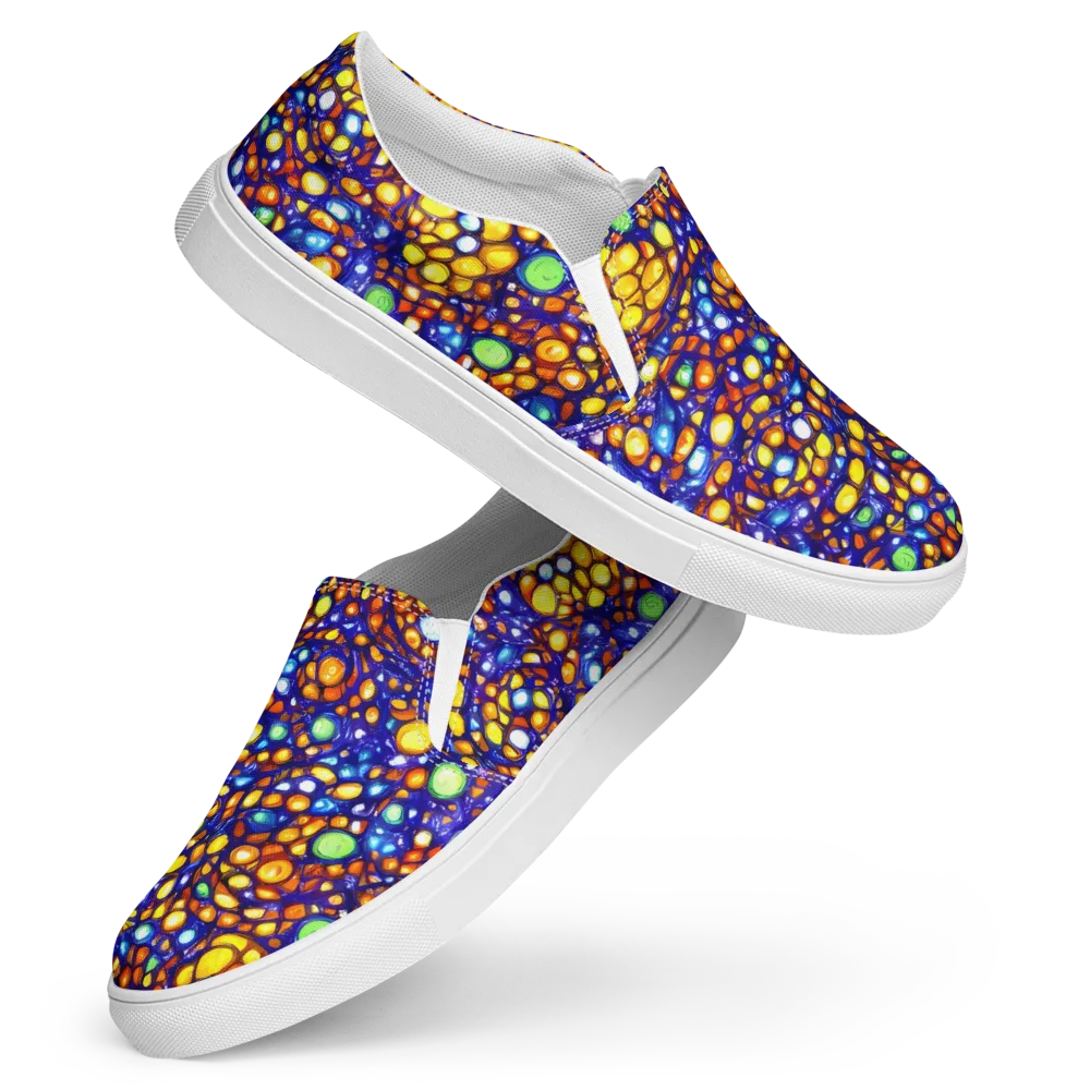 Cobalt Nectar on Women's Slip-On Canvas Shoes — Front