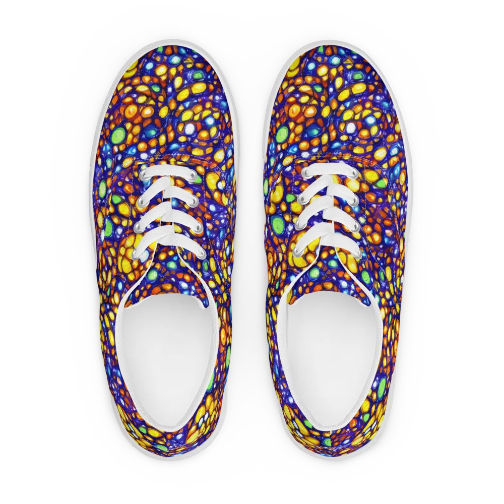 Cobalt Nectar on Men's Lace-Up Canvas Shoes — Front