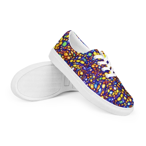 Cobalt Nectar on a Men's Lace-Up Canvas Shoes