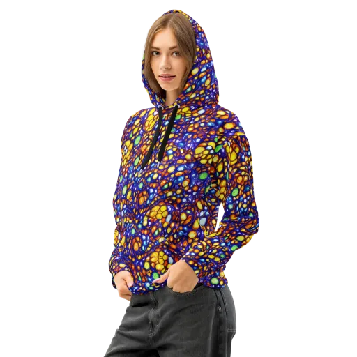 Cobalt Nectar on a Cotton Hoodie