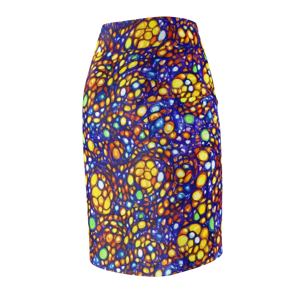 Cobalt Nectar on Pencil Skirt — Back Side