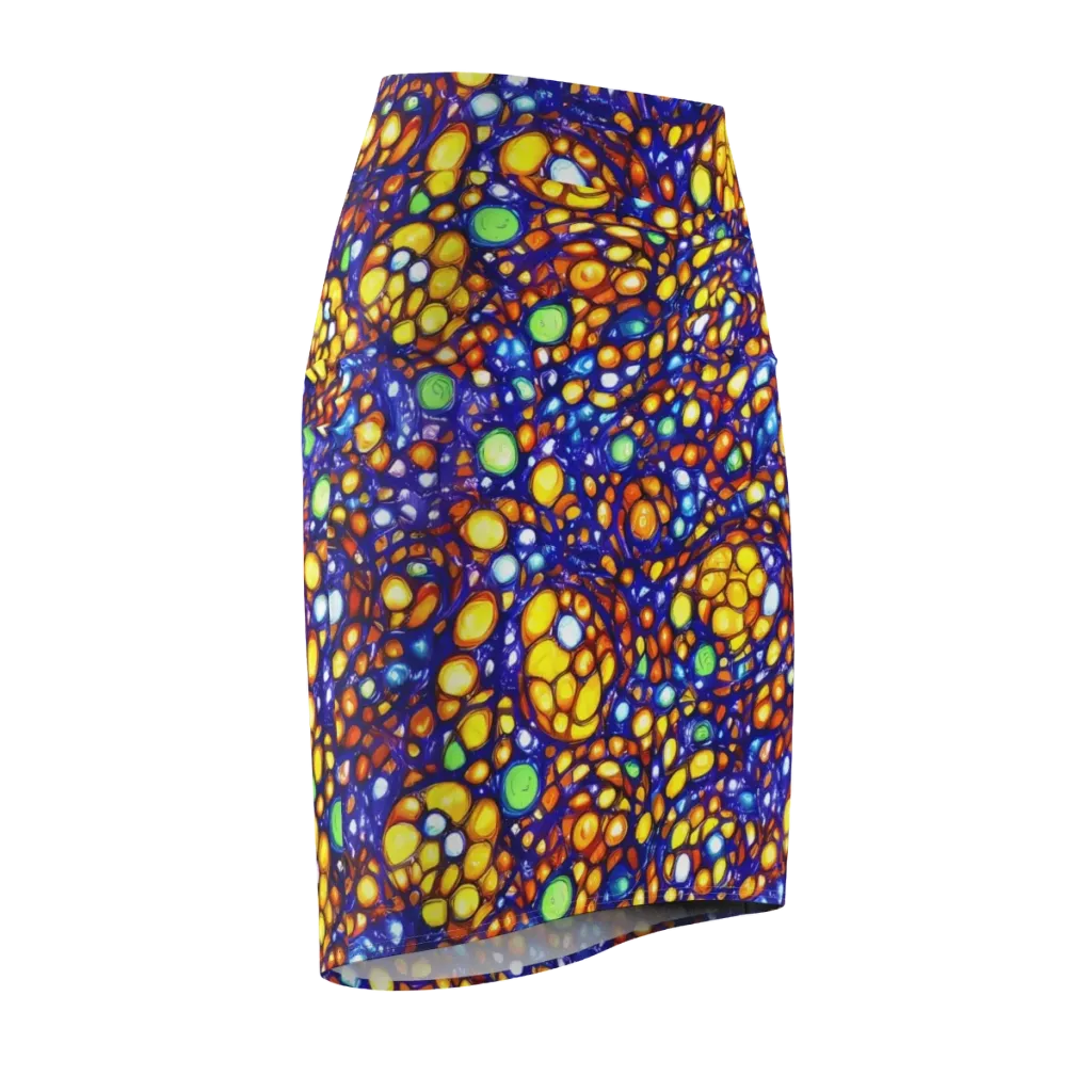 Cobalt Nectar on Pencil Skirt — Front Side