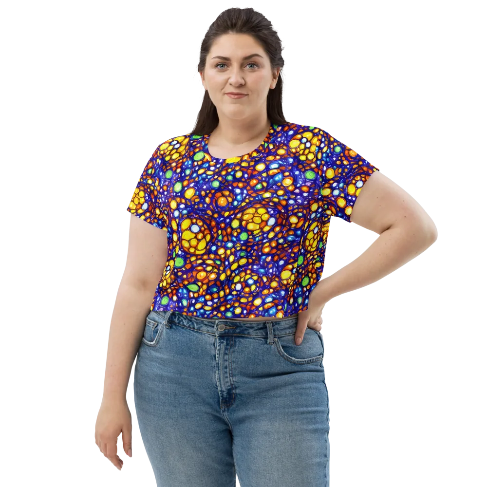 Cobalt Nectar on Crop Tee — Front