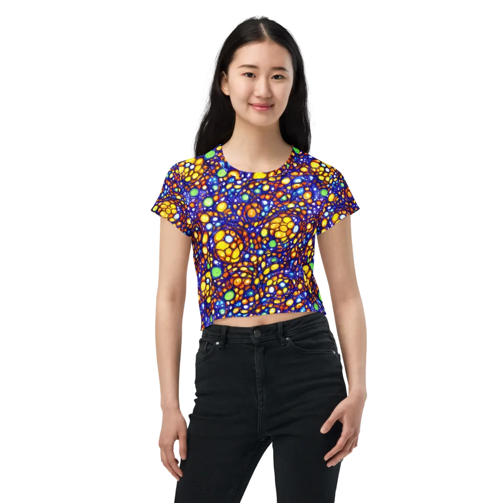 Cobalt Nectar on Crop Tee — Front