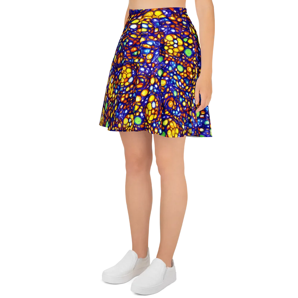 Cobalt Nectar on Skater Skirt — Left