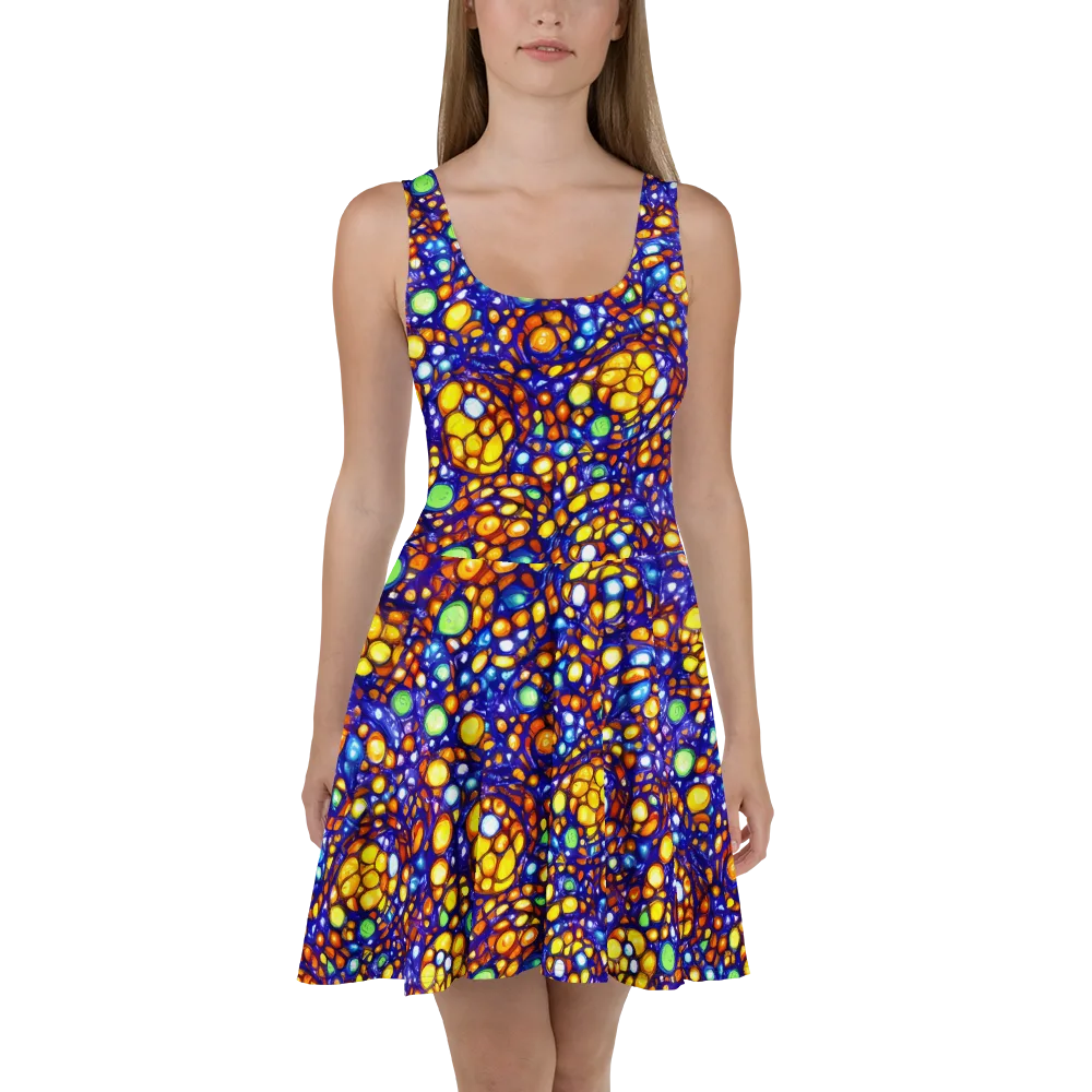Cobalt Nectar on Skater Dress — Front