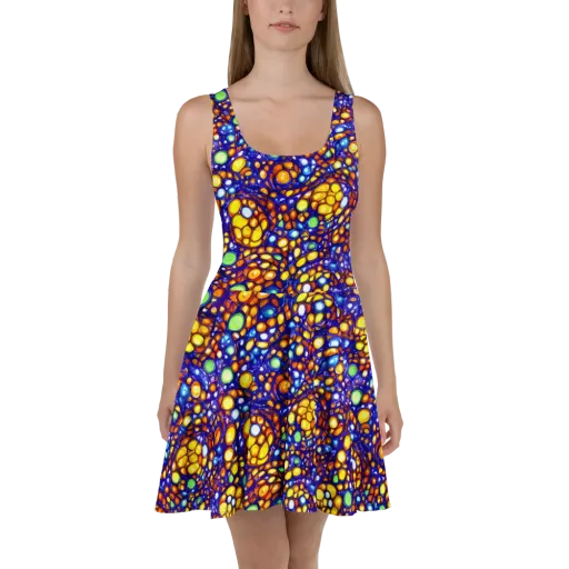 Cobalt Nectar on a Skater Dress
