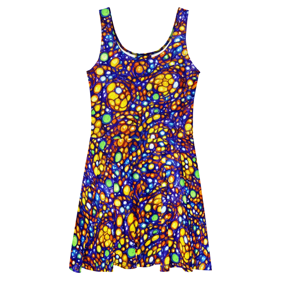 Cobalt Nectar on Skater Dress — Front