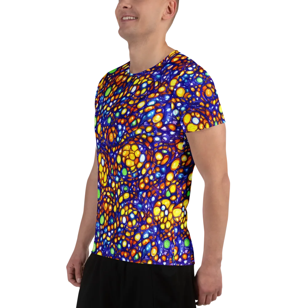 Cobalt Nectar on Men's Athletic T-Shirt — Left