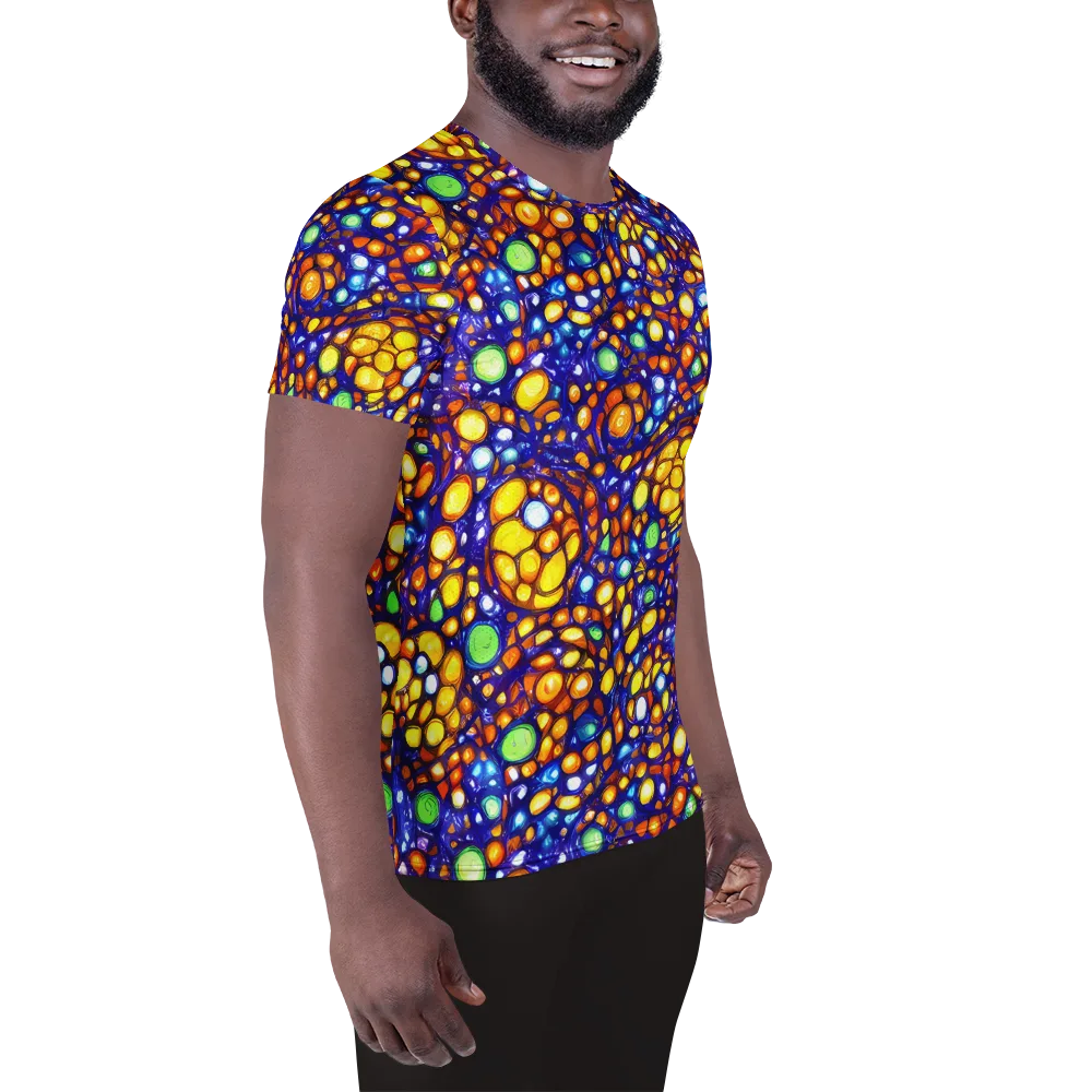 Cobalt Nectar on Men's Athletic T-Shirt — Right
