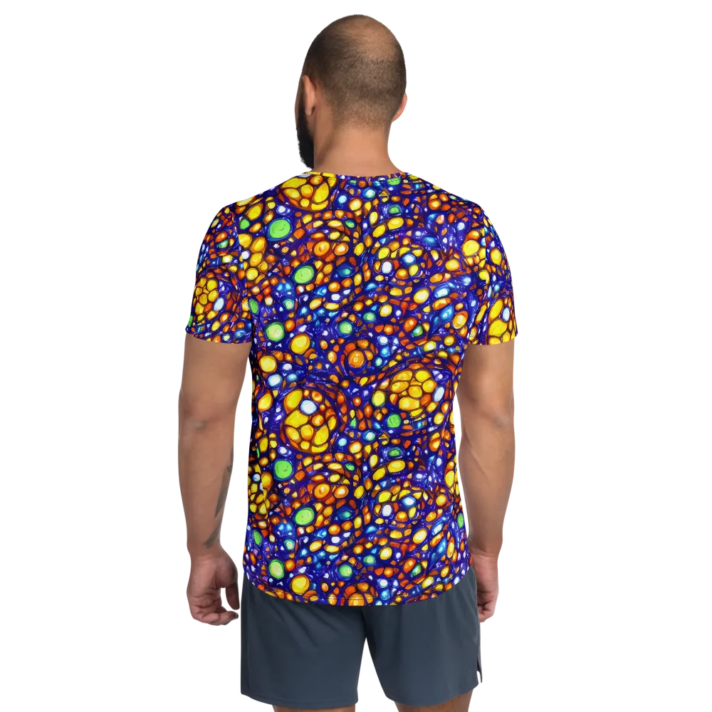 Cobalt Nectar on Men's Athletic T-Shirt — Back