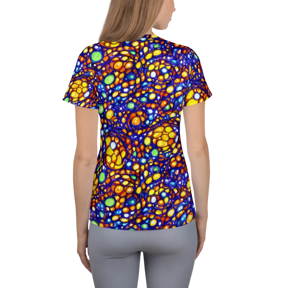 Cobalt Nectar on Women's Athletic T-Shirt — Back