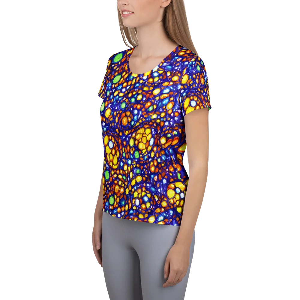 Cobalt Nectar on Women's Athletic T-Shirt — Left