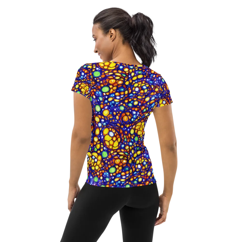Cobalt Nectar on Women's Athletic T-Shirt — Back
