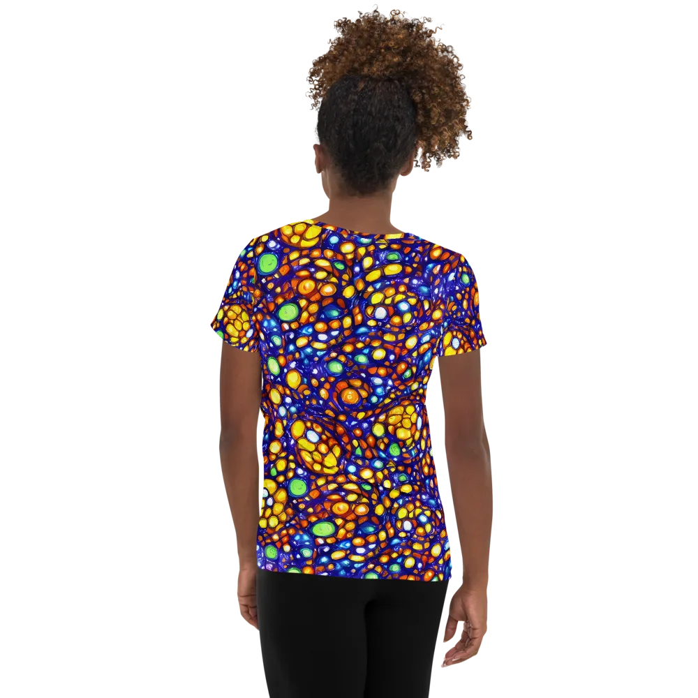 Cobalt Nectar on Women's Athletic T-Shirt — Back