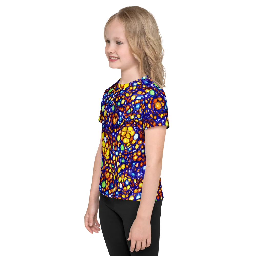 Cobalt Nectar on Kids Crew Neck T-Shirt — Left