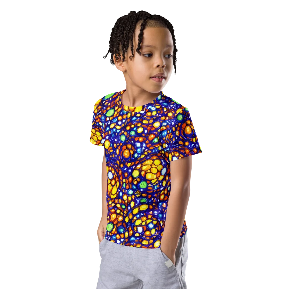 Cobalt Nectar on Kids Crew Neck T-Shirt — Left Front