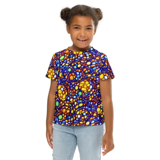 Cobalt Nectar on a Kids Crew Neck T-Shirt