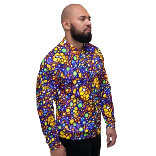 Cobalt Nectar on a Bomber Jacket