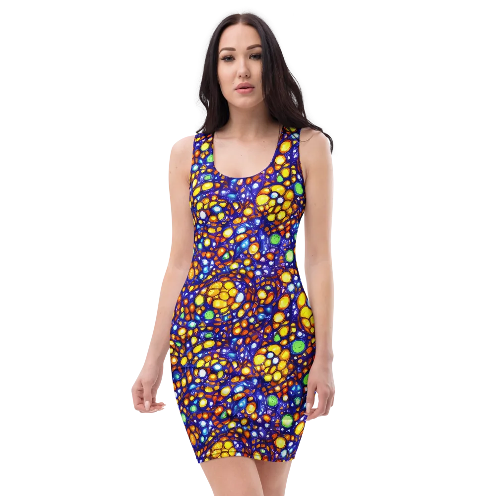 Cobalt Nectar on Bodycon Dress — Front