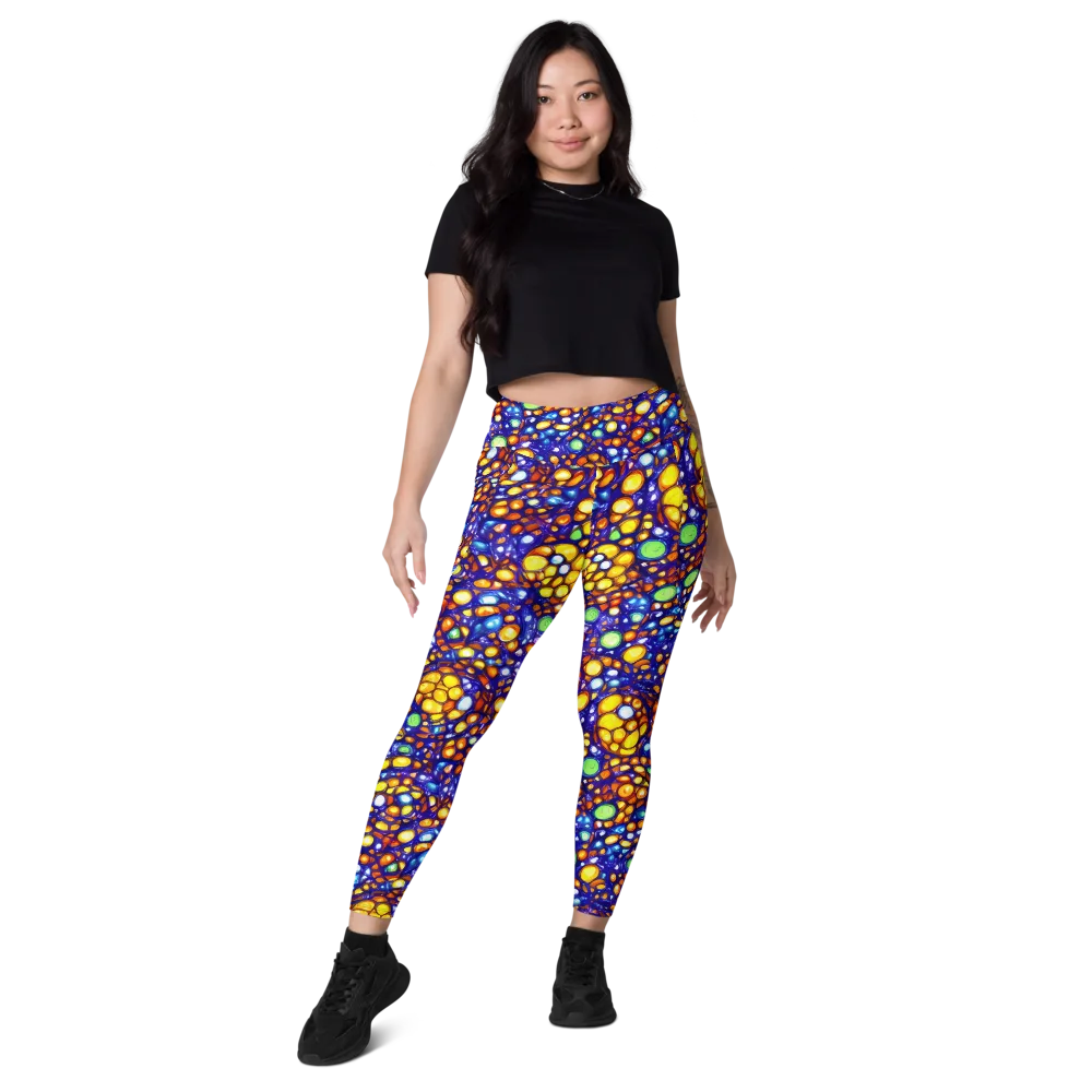Cobalt Nectar on Leggings with Pockets — Front