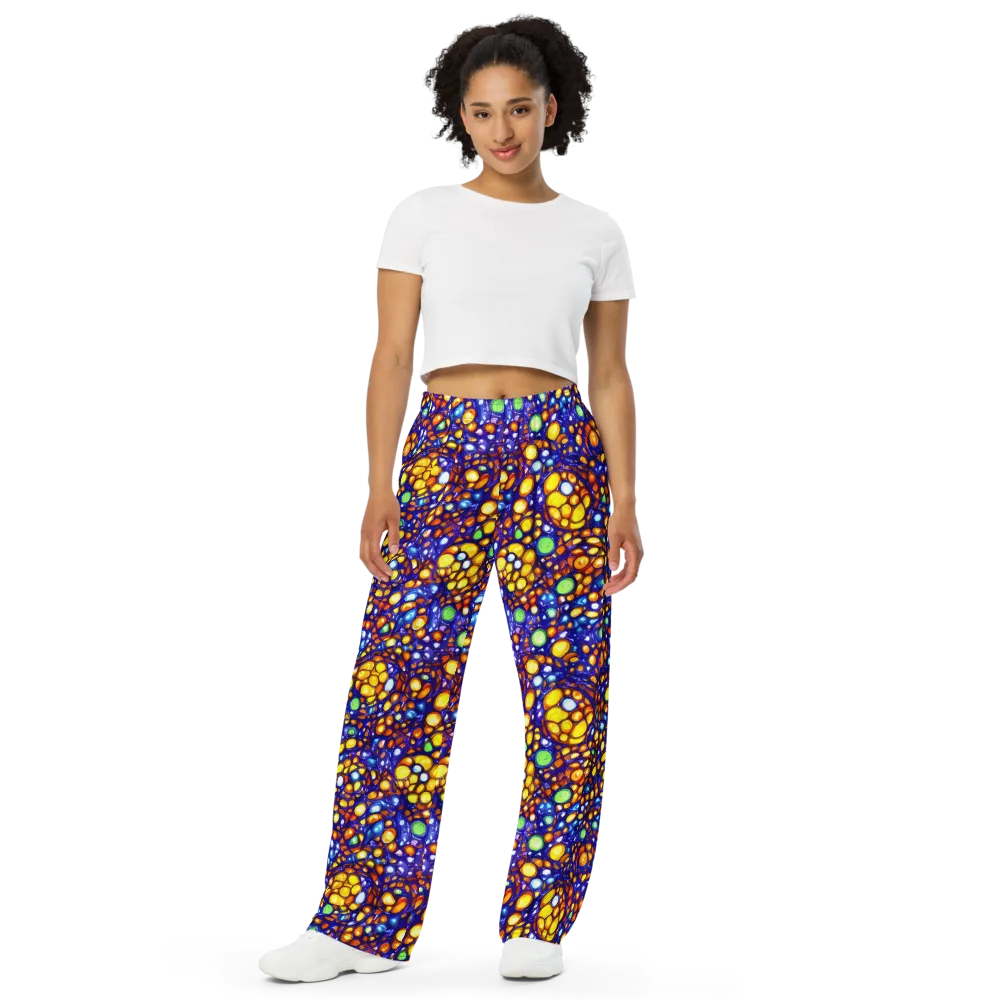Cobalt Nectar on Wide-Leg Pants — Front