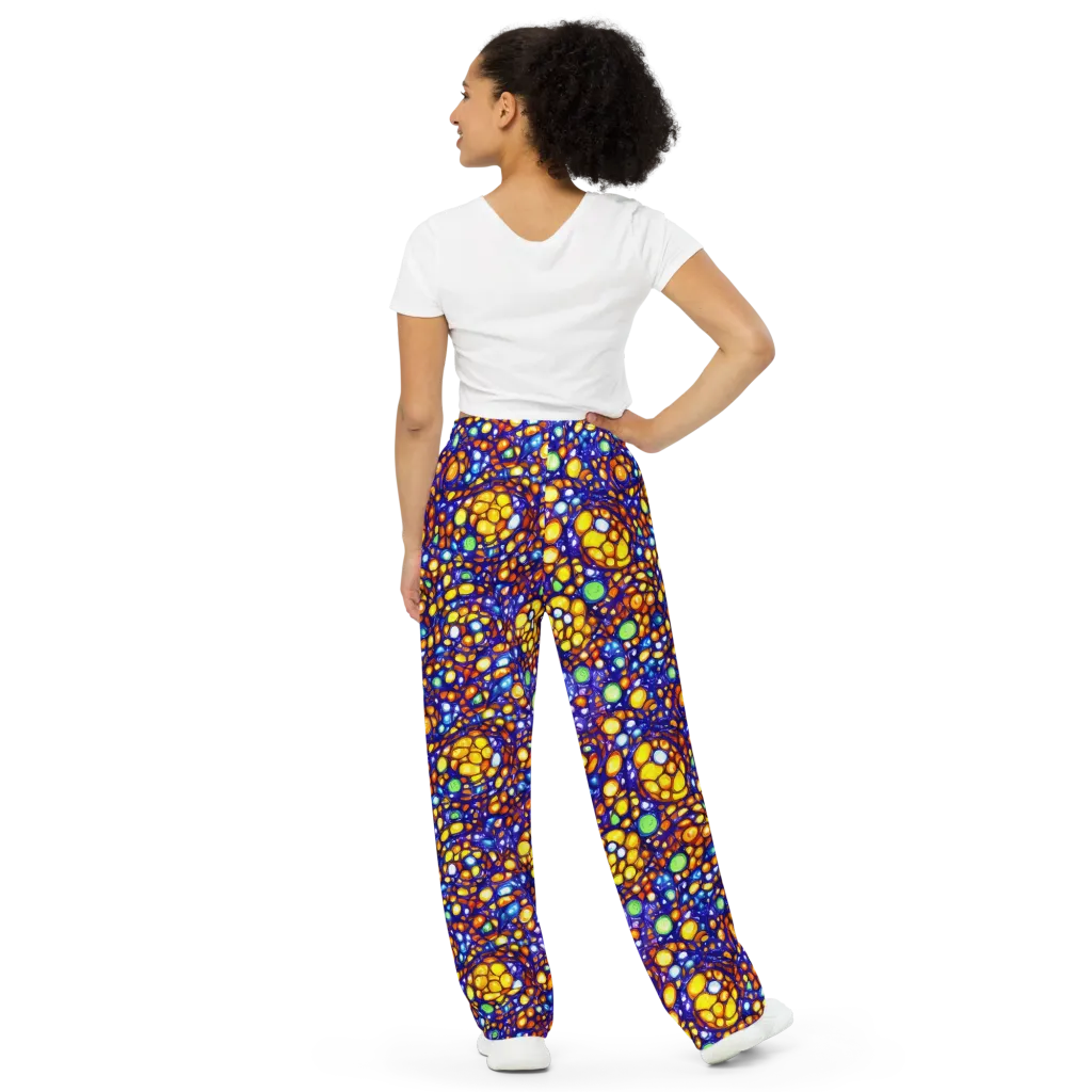Cobalt Nectar on Wide-Leg Pants — Back