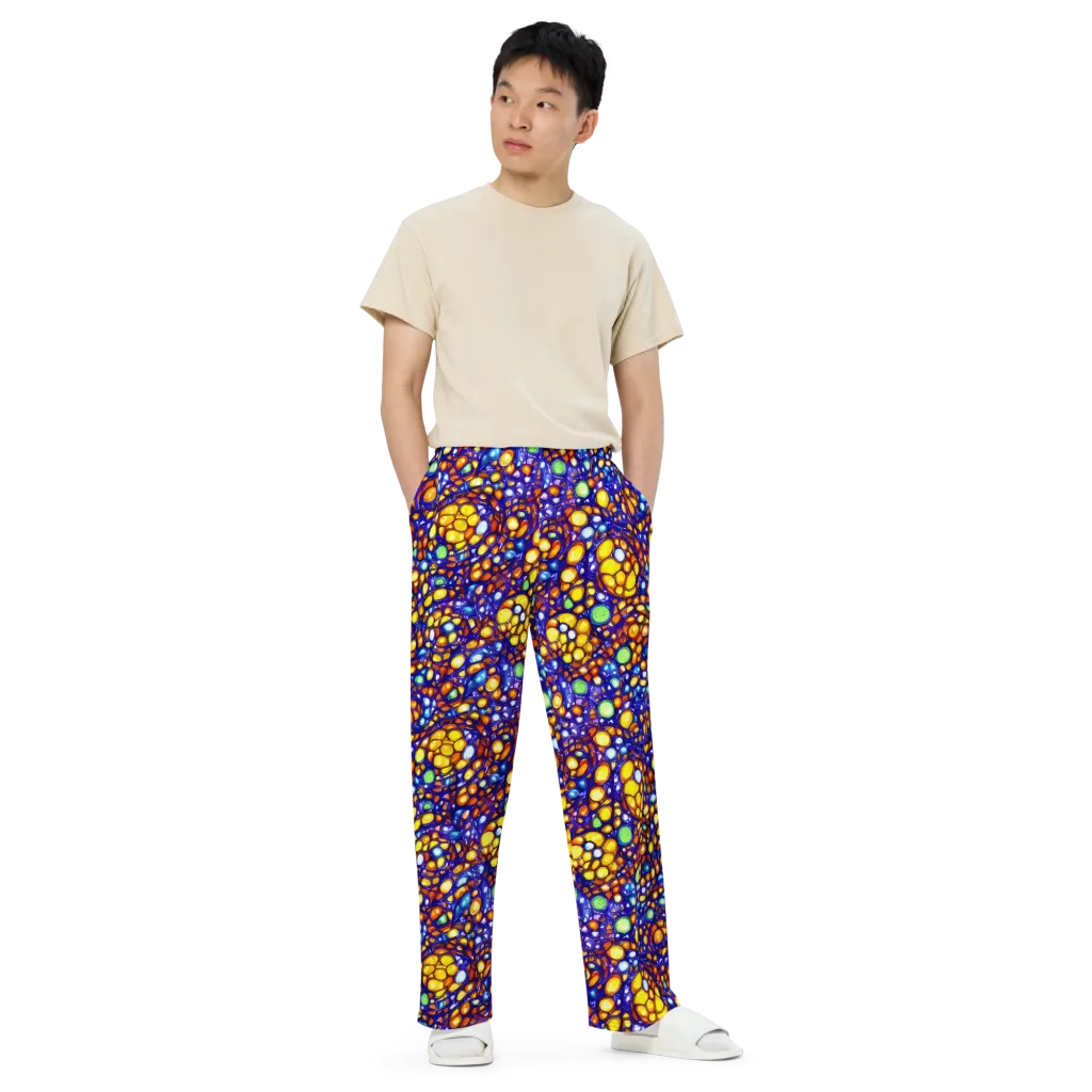 Cobalt Nectar on Wide-Leg Pants — Front