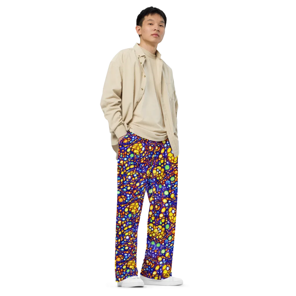 Cobalt Nectar on Wide-Leg Pants — Right Front