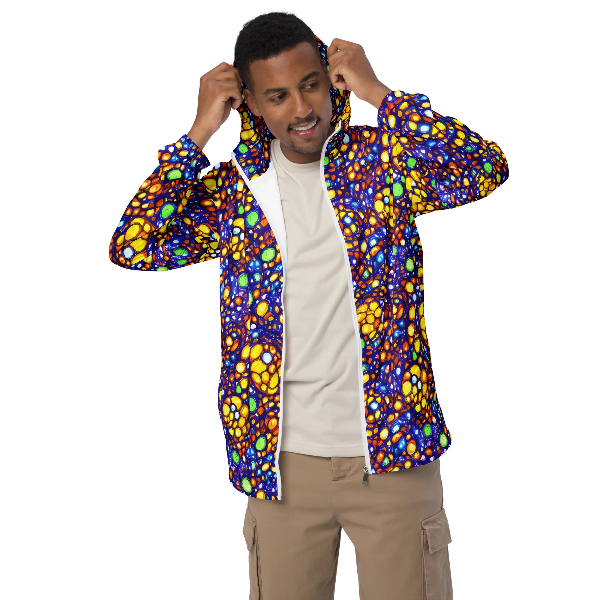 Cobalt Nectar on Men's Windbreaker — Front