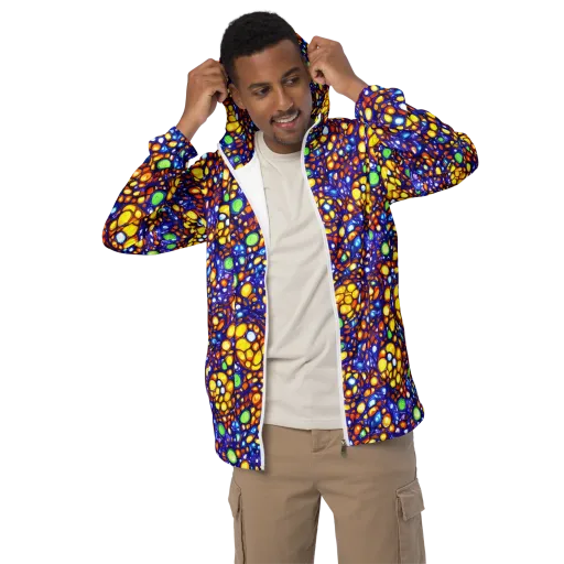 Cobalt Nectar on a Men's Windbreaker