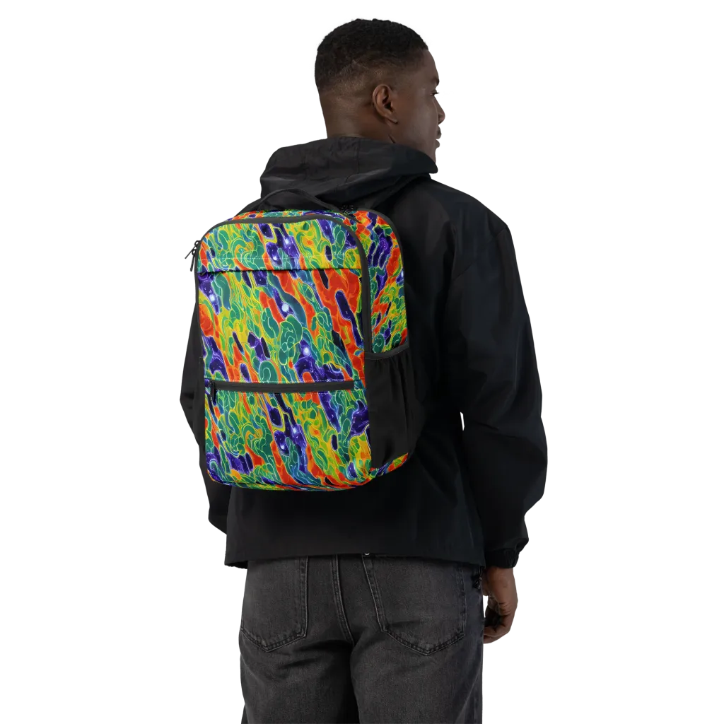 Liquid Tropics on Utility Backpack — Back