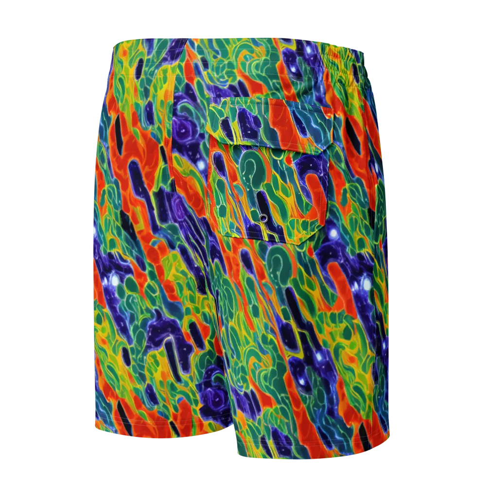 Liquid Tropics on Men's Board Shorts — Back