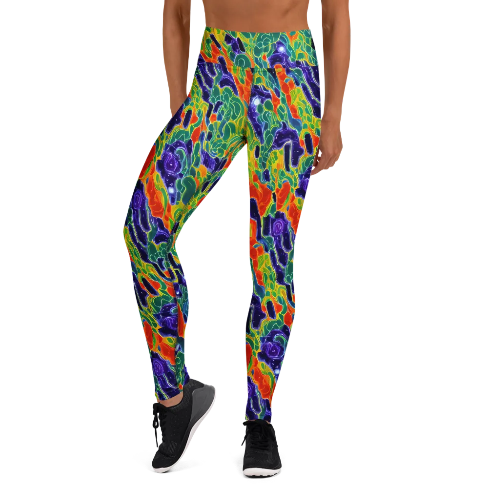 Liquid Tropics on Yoga Leggings — Front