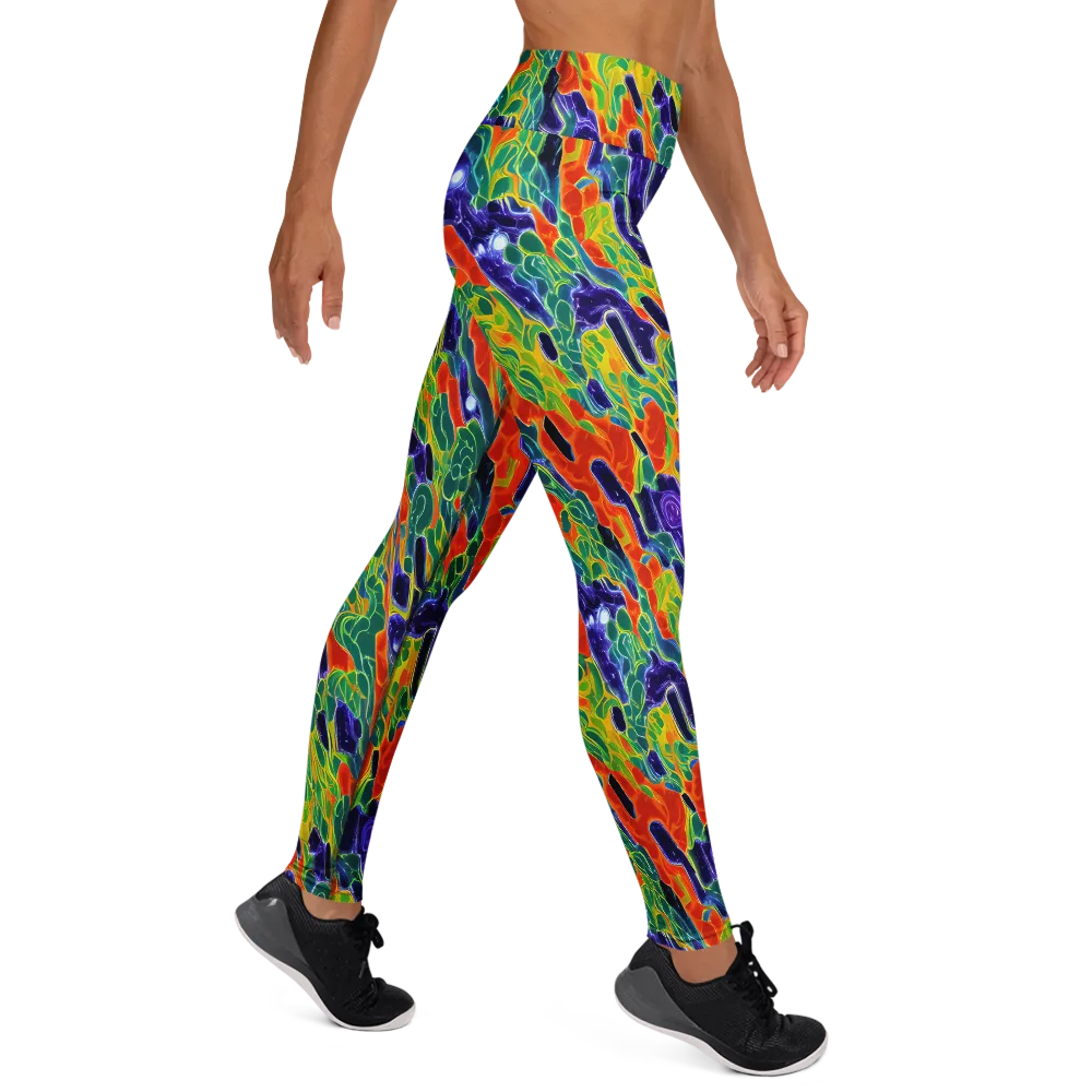 Liquid Tropics on Yoga Leggings — Right