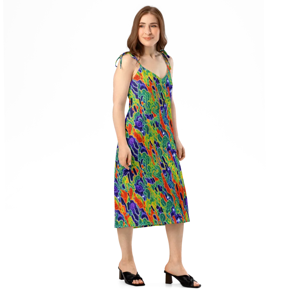 Liquid Tropics on Slip Dress — Right Front
