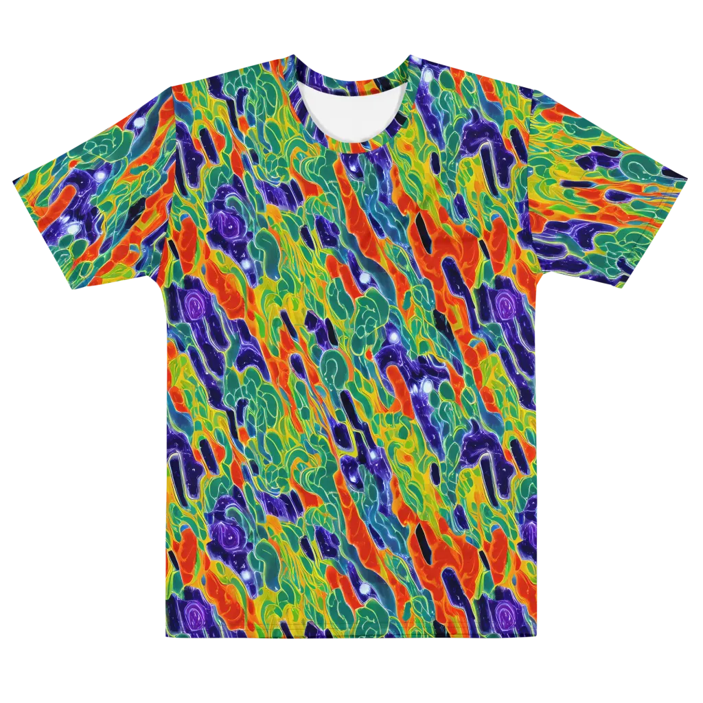 Liquid Tropics on Men's Cotton Crew Neck T-Shirt — Front