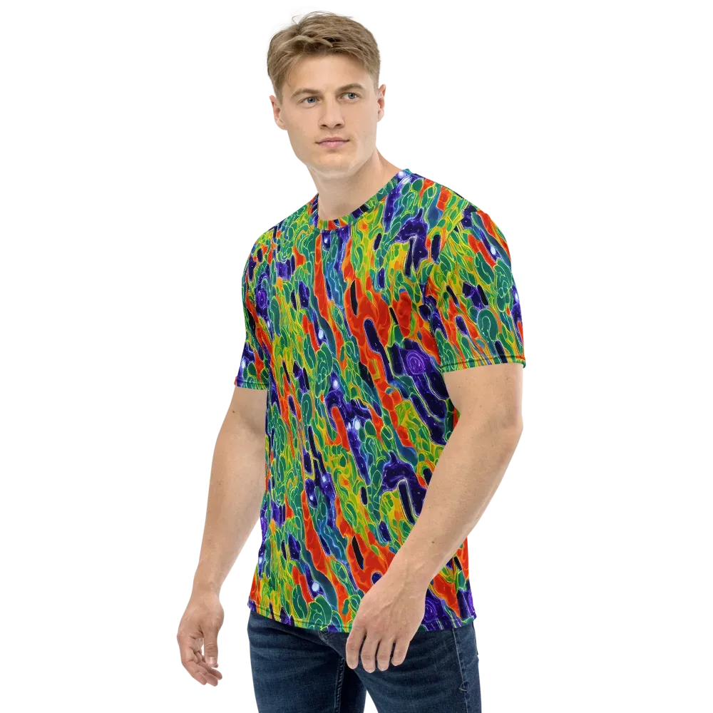 Liquid Tropics on Men's Crew Neck T-Shirt — Left