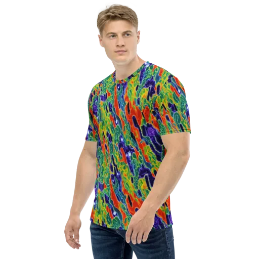 Liquid Tropics on a Men's Crew Neck T-Shirt
