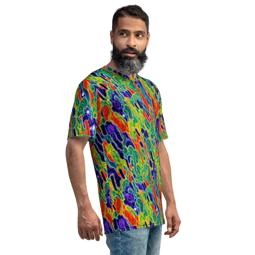 Liquid Tropics on Men's Crew Neck T-Shirt — Right